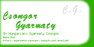 csongor gyarmaty business card